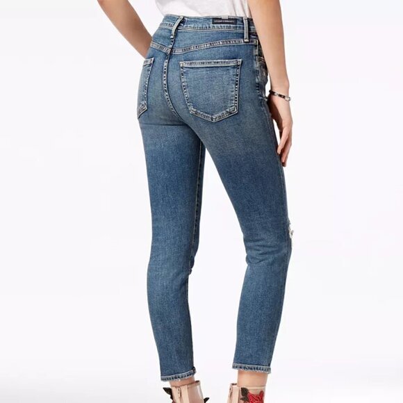 Citizens of Humanity Rocket Crop High Rise Ripped Skinny Jeans - Picture 4 of 15